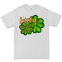 Dove Grey St. Patrick's Lucky and shamrock Premium Tee - OliviaCreatesArt