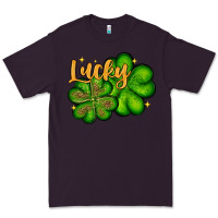 Plum St. Patrick's Lucky and shamrock Premium Tee - OliviaCreatesArt