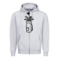 Heather Grey Golf Club 003 Zipper Hoodie - linhVisuals