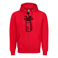 Red Golf Club 003 Zipper Hoodie - linhVisuals