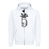 White Golf Club 003 Zipper Hoodie - linhVisuals