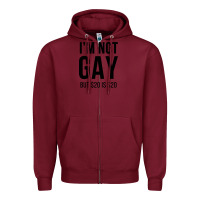 Burgundy i'm not gay but $20 is $20 (white) Zipper Hoodie - linhVisuals