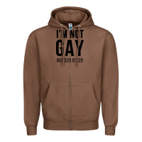 Chestnut i'm not gay but $20 is $20 (white) Zipper Hoodie - linhVisuals
