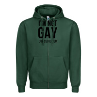 Sports Green i'm not gay but $20 is $20 (white) Zipper Hoodie - linhVisuals