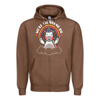Chestnut we're all gonna die funny cute unicorn Zipper Hoodie - linhVisuals