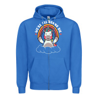 True Royal we're all gonna die funny cute unicorn Zipper Hoodie - linhVisuals