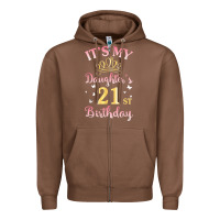 Chestnut it's my daughter's 21st birthday happy to her mommy daddy t shirt Zipper Hoodie - linhVisuals