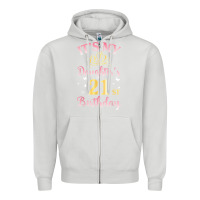 Dove Grey it's my daughter's 21st birthday happy to her mommy daddy t shirt Zipper Hoodie - linhVisuals