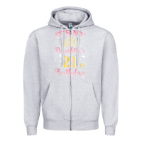 Heather Grey it's my daughter's 21st birthday happy to her mommy daddy t shirt Zipper Hoodie - linhVisuals
