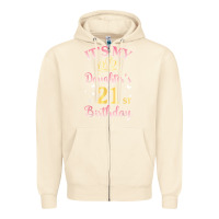 Sandshell it's my daughter's 21st birthday happy to her mommy daddy t shirt Zipper Hoodie - linhVisuals