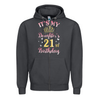 Smoke it's my daughter's 21st birthday happy to her mommy daddy t shirt Zipper Hoodie - linhVisuals