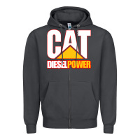Smoke cat diesel power Zipper Hoodie - linhVisuals