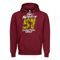 Burgundy cole trickle Zipper Hoodie - linhVisuals