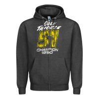 Charcoal Heather cole trickle Zipper Hoodie - linhVisuals
