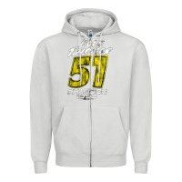 Dove Grey cole trickle Zipper Hoodie - linhVisuals