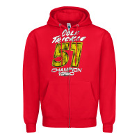 Red cole trickle Zipper Hoodie - linhVisuals