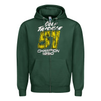 Sports Green cole trickle Zipper Hoodie - linhVisuals