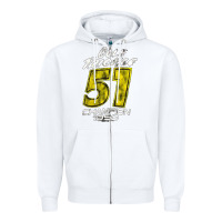 White cole trickle Zipper Hoodie - linhVisuals