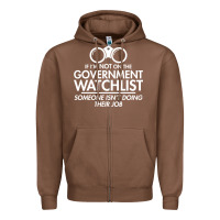 Chestnut if i'm not on the government watchlist Zipper Hoodie - linhVisuals