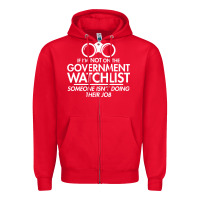 Red if i'm not on the government watchlist Zipper Hoodie - linhVisuals