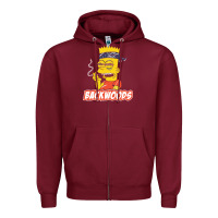 Burgundy backwoods tshirt Zipper Hoodie - linhVisuals