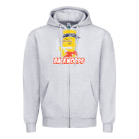 Heather Grey backwoods tshirt Zipper Hoodie - linhVisuals