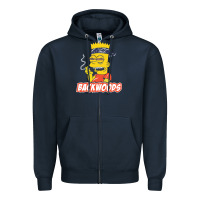 Navy backwoods tshirt Zipper Hoodie - linhVisuals