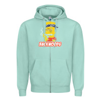 Seafoam backwoods tshirt Zipper Hoodie - linhVisuals