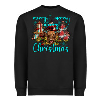 Black merry christmas Heavyweight Sweatshirt - JahusDesignShop