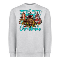 Heather Grey merry christmas Heavyweight Sweatshirt - JahusDesignShop