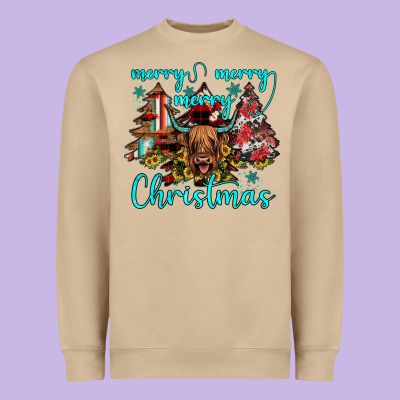 Merry Christmas Heavyweight Sweatshirt Designed By Jahusdesignshop