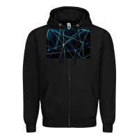 Black network background Zipper Hoodie - linhVisuals