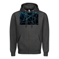 Charcoal Heather network background Zipper Hoodie - linhVisuals
