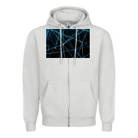 Dove Grey network background Zipper Hoodie - linhVisuals