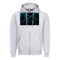 Heather Grey network background Zipper Hoodie - linhVisuals
