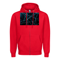 Red network background Zipper Hoodie - linhVisuals