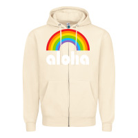 Sandshell Aloha Rainbow Hawaii 808 Island Hawaiian Zipper Hoodie - linhVisuals