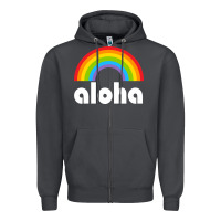 Smoke Aloha Rainbow Hawaii 808 Island Hawaiian Zipper Hoodie - linhVisuals