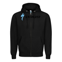 Black Specialized Bikes Bicycle Zipper Hoodie - linhVisuals
