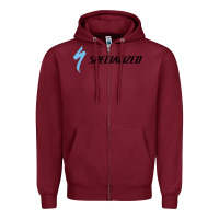 Burgundy Specialized Bikes Bicycle Zipper Hoodie - linhVisuals