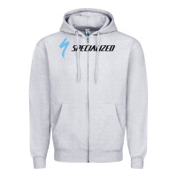Heather Grey Specialized Bikes Bicycle Zipper Hoodie - linhVisuals