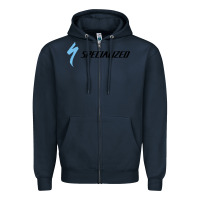 Navy Specialized Bikes Bicycle Zipper Hoodie - linhVisuals