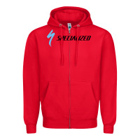 Red Specialized Bikes Bicycle Zipper Hoodie - linhVisuals