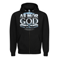 Black armor of god bible verse scripture Zipper Hoodie - linhVisuals