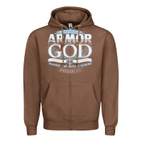 Chestnut armor of god bible verse scripture Zipper Hoodie - linhVisuals