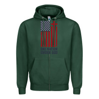 Sports Green american flag one nation under god Zipper Hoodie - linhVisuals