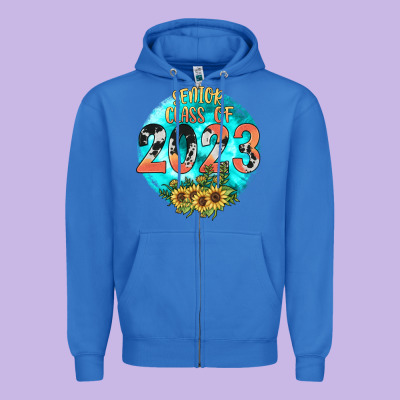 Class Of 2023 Senior Zipper Hoodie Designed By Jahusdesignshop