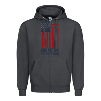 Smoke american flag one nation under god Zipper Hoodie - linhVisuals