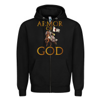 Black armor of god ephesians bible verse Zipper Hoodie - linhVisuals