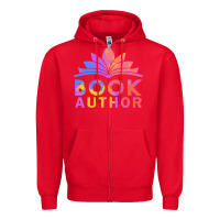 Red book author funny author book writing Zipper Hoodie - linhVisuals